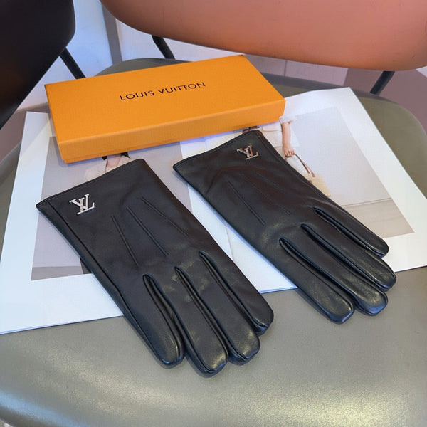 LV GLOVES IN BLACK LAMBSKIN 462373