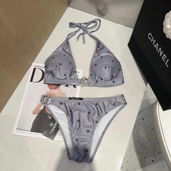Chanel Swimsuits Gray Cotton 180535