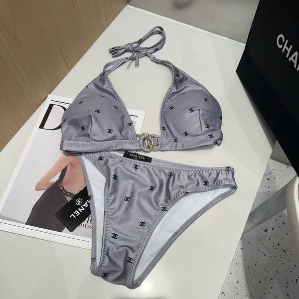 Chanel Swimsuits Gray Cotton 180535
