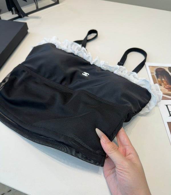Haut et bas de bikini deux pièces noir CC 201884