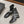 CC LOW CUT BOOTS IN BLACK STRETCH LAMBSKIN AND GROSGRAIN WITH PEARL CHAIN