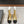 CC Short Boot Gold Metalic Lambskin Black Patent Calfskin