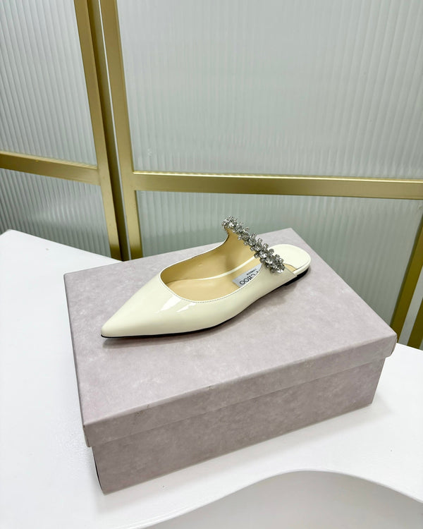Jimmy Bing In Mules in pelle di mucca bianca 587750