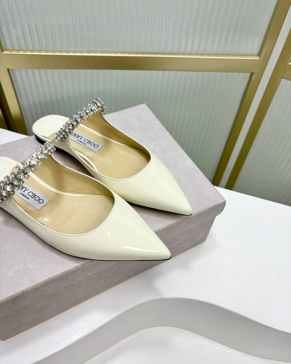 Jimmy Bing In Mules in pelle di mucca bianca 587750
