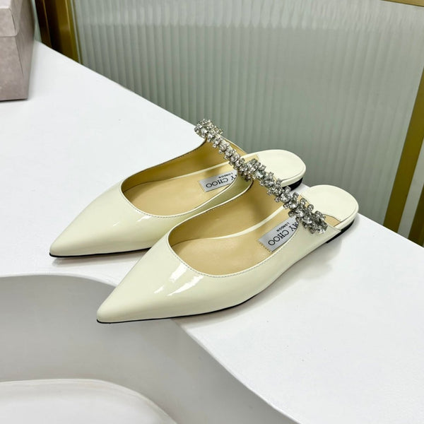 Jimmy Bing In Mules in pelle di mucca bianca 587750