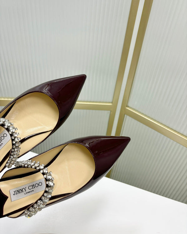 Jimmy Bing In Mules in pelle di vacchetta lucida nera 587752