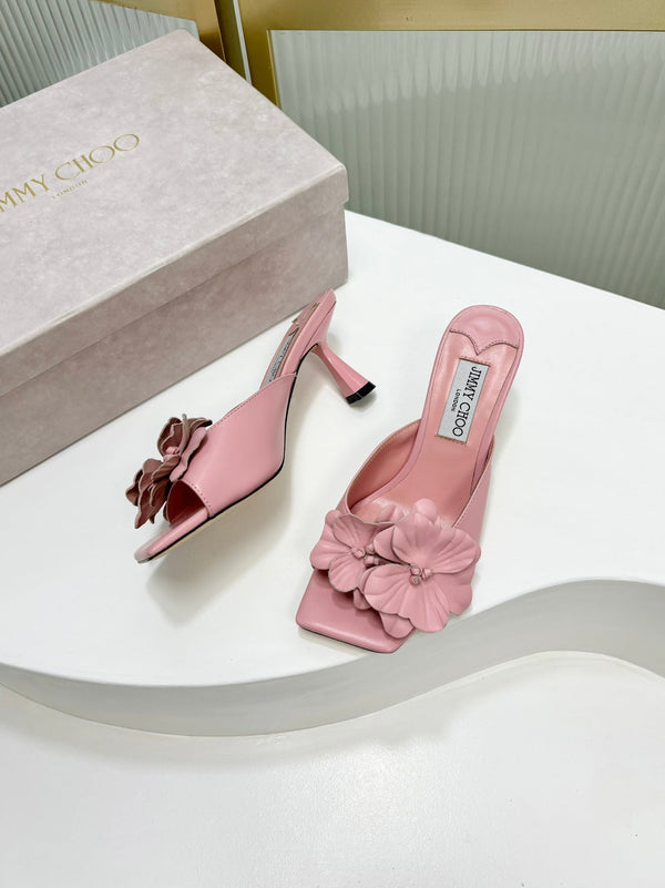 Jimmy Skye 65mm in pelle di vacchetta rosa pastello 597848