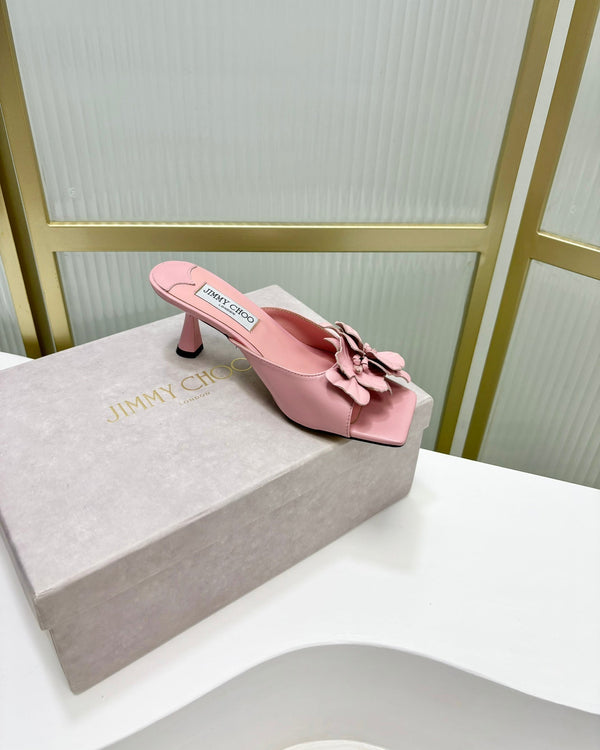 Jimmy Skye 65mm in pelle di vacchetta rosa pastello 597848