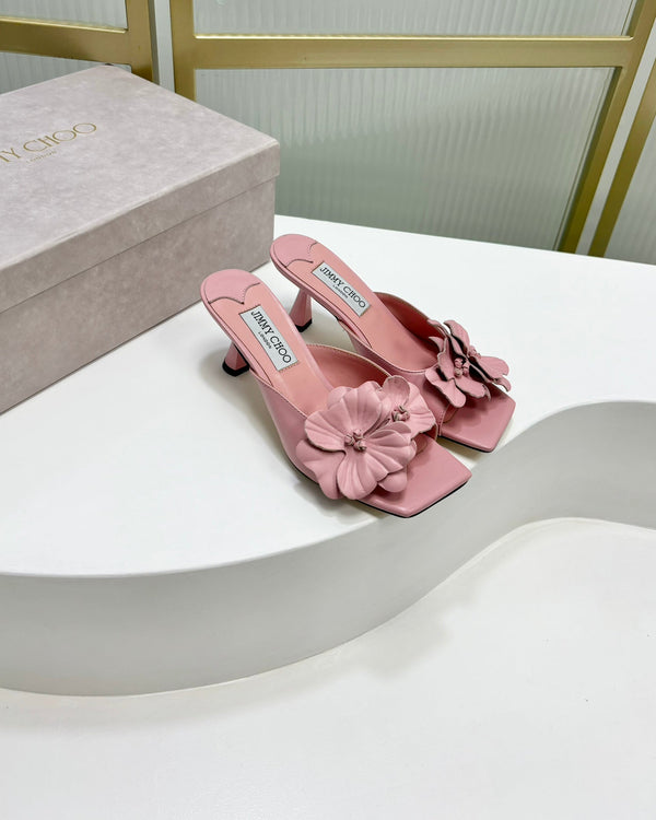 Jimmy Skye 65mm in pelle di vacchetta rosa pastello 597848