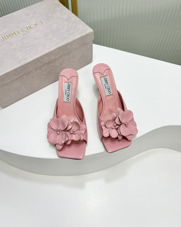 Jimmy Skye 65mm in pelle di vacchetta rosa pastello 597848