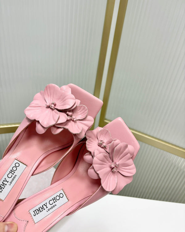 Jimmy Skye 65mm in pelle di vacchetta rosa pastello 597848