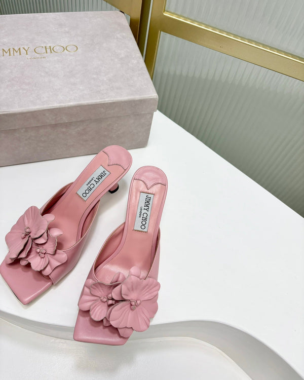 Jimmy Skye 65mm in pelle di vacchetta rosa pastello 597848