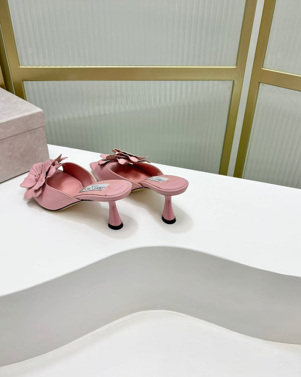 Jimmy Skye 65mm in pelle di vacchetta rosa pastello 597848