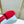 PRA TRIANGLE HEEL SATIN SLIPPERS CRIMSON
