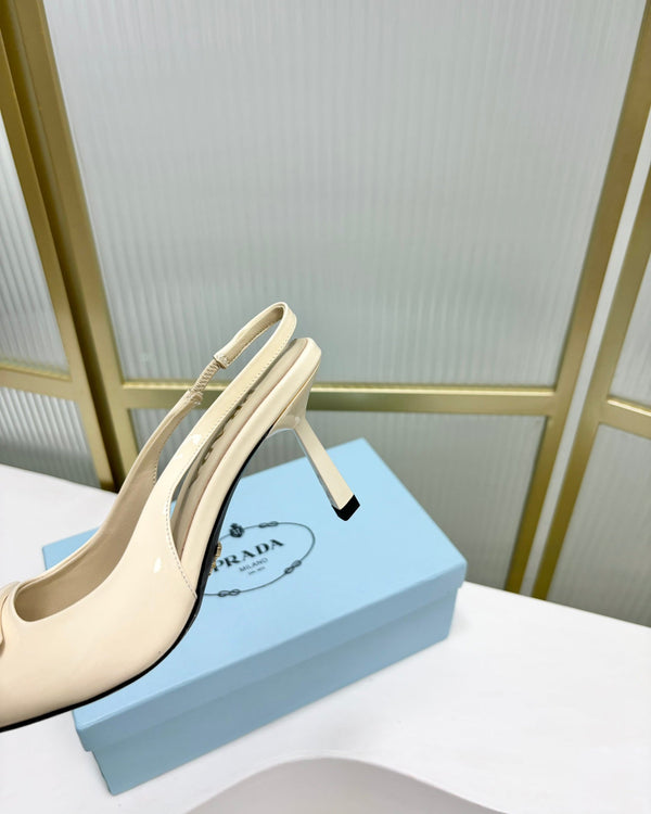 DÉCOLLETÉ SLINGBACK IN VERNICE PRA 50 BIANCO CREMA