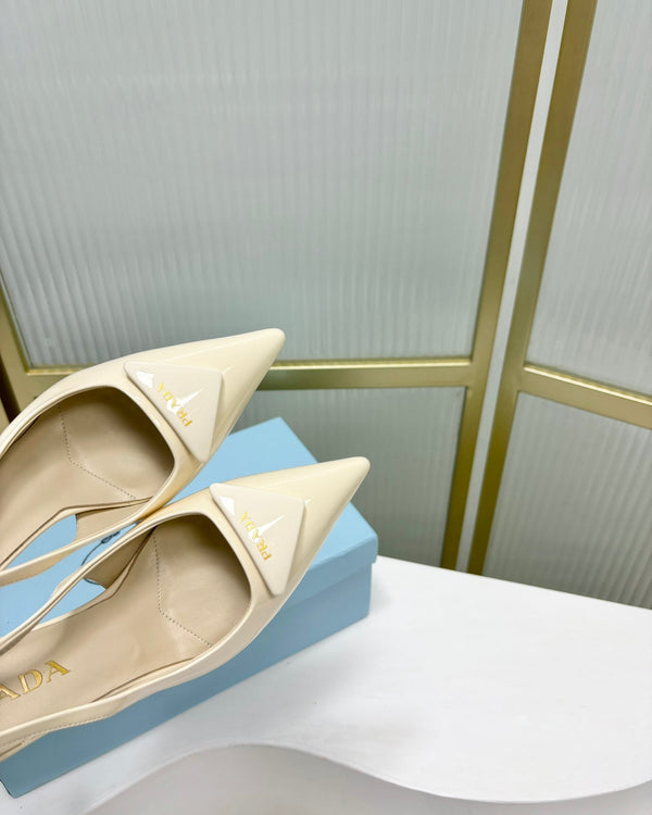 DÉCOLLETÉ SLINGBACK IN VERNICE PRA 50 BIANCO CREMA