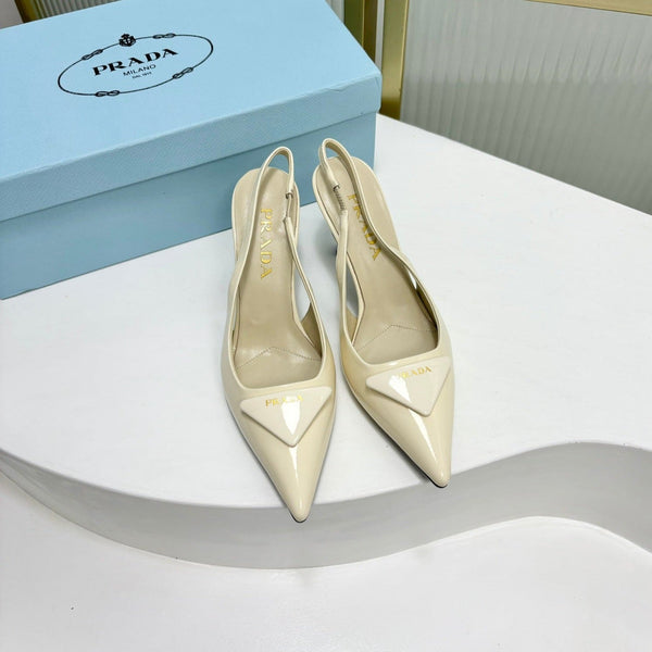 DÉCOLLETÉ SLINGBACK IN VERNICE PRA 50 BIANCO CREMA