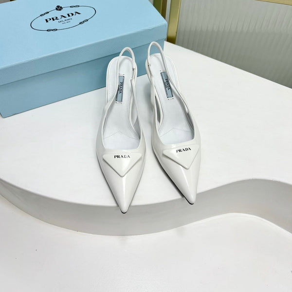 DÉCOLLETÉ SLINGBACK IN VERNICE PRA 75 BIANCO