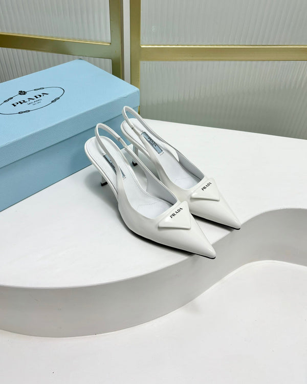 DÉCOLLETÉ SLINGBACK IN VERNICE PRA 75 BIANCO