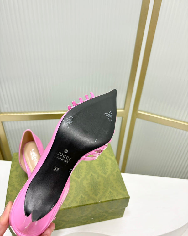 HIGH PUMP 6 CM IN FUSCIA PINK CALFSKIN