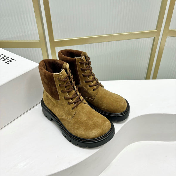 Loewe Sierra Boot Golden Brown Suede 549697