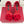 DC 24 Keira Floral-Appliqué Sandals Red Sheepskins & Cowhide 304709