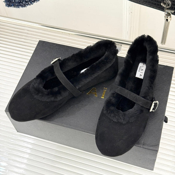 Alaia 25WF Mary Jane black suede wool 472225