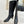 Chanel Double C Colorblock Heel Long Boot Black Sheepskin 465419