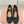 Miu Classic Bow Letter Ballet Satin Noir
