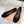 Miu Classic Bow Letter Ballet Flat Black Suede 571003