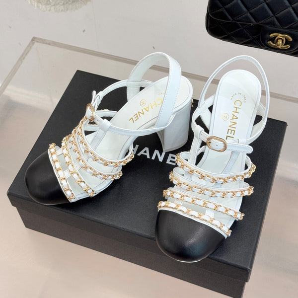 Cruise 25/26 Slingbacks 90mm Black White Lambskin
