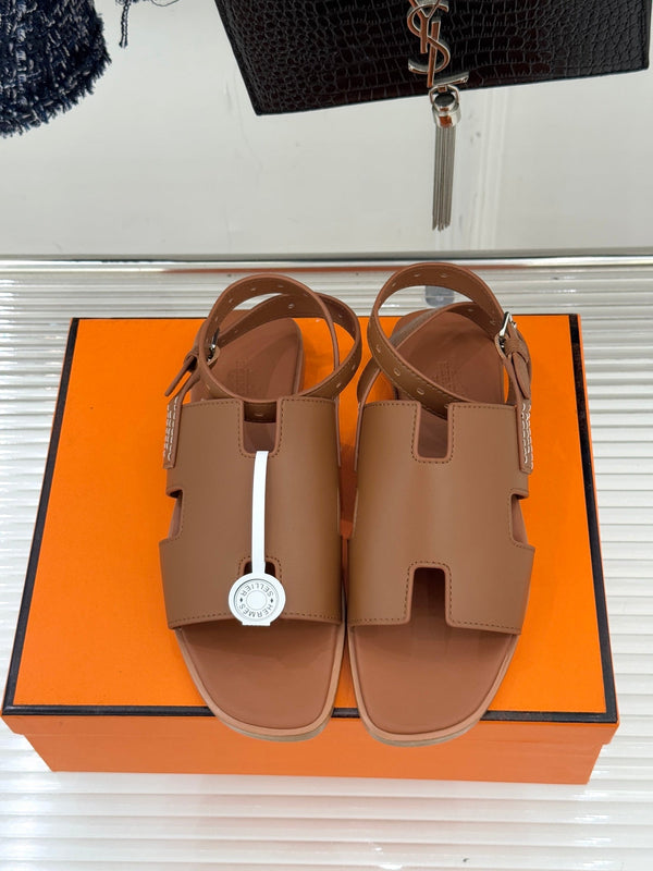 HM Maya Sandales cuir marron 642793