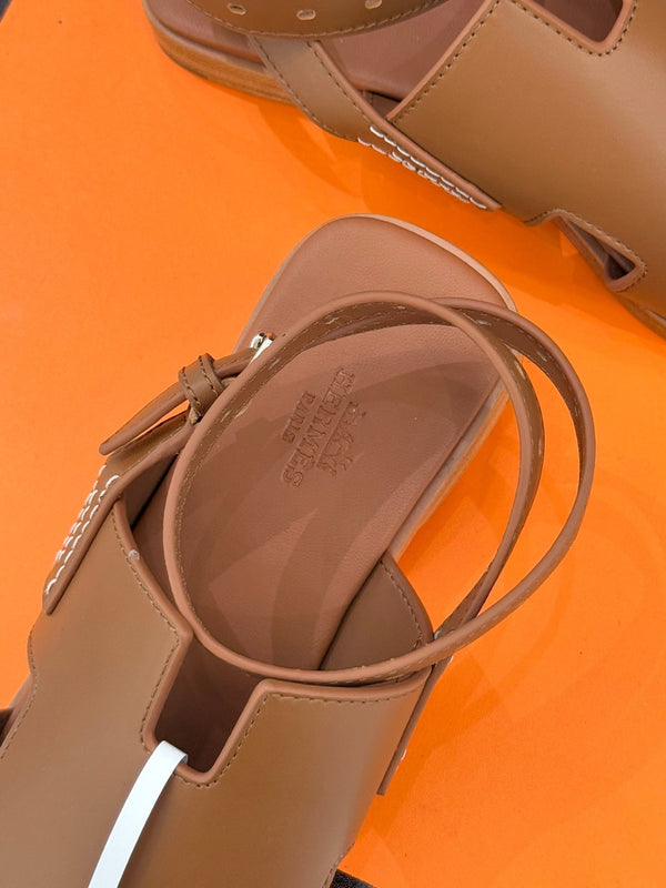 HM Maya Sandales cuir marron 642793
