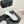 CC Woven Square-Toe Slippers Black White Leather 825775