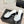CC Woven Square-Toe Slippers Black White Leather 825775