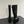 CC High Boots Black Bow Tie Cowhide