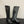 CC 25s Long Flat Chain Knight Boots Black Leather 417840