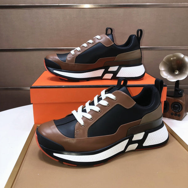 HM Men's Sneaker Brown Black Cowhide 548104