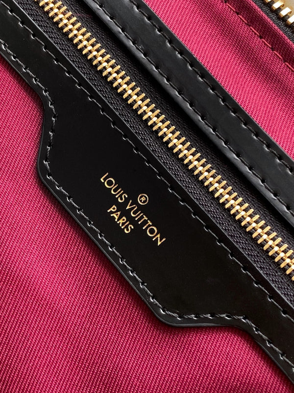 KEEPALL BANDOULIÈRE 45 IN BLACK MONOGRAM TOMETTE CANVAS