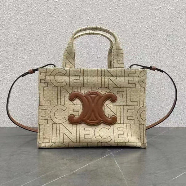 Sac cabas Celine 2026 Cabas Thais Triomphe imprimé 26cm toile et cuir de veau 283600