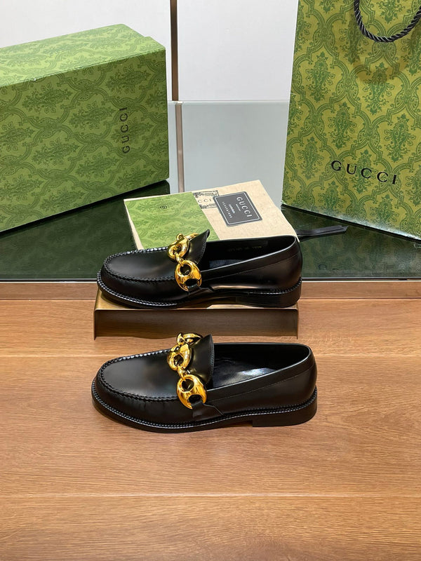 GG LOAFER SHOES IN BLACK CALFSKIN