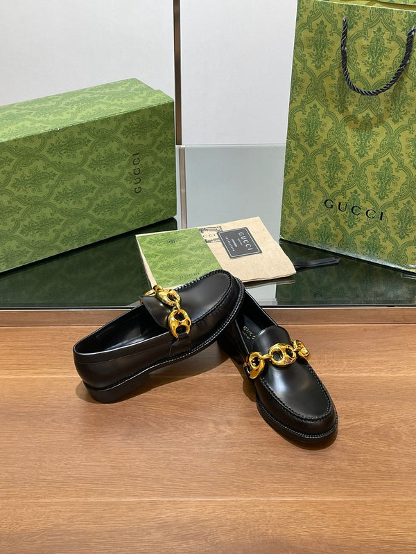 GG LOAFER SHOES IN BLACK CALFSKIN