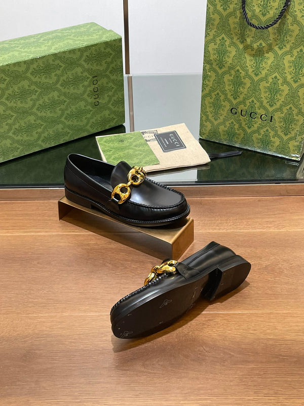 GG LOAFER SHOES IN BLACK CALFSKIN