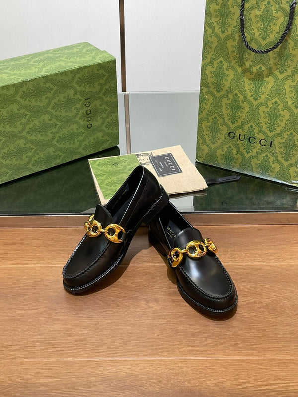 GG LOAFER SHOES IN BLACK CALFSKIN