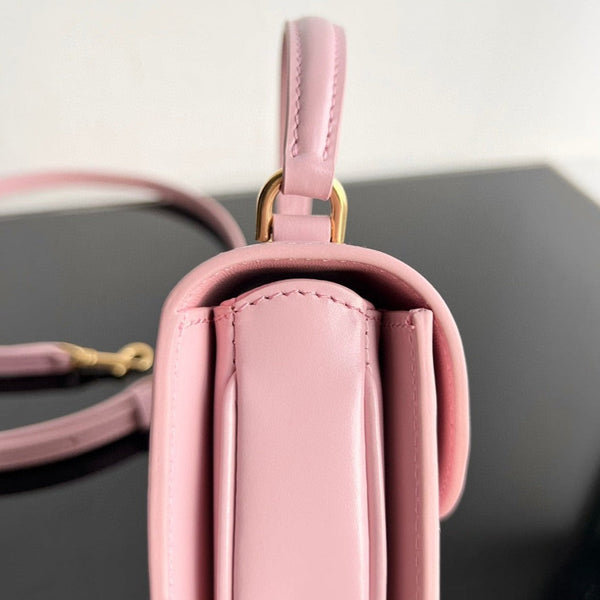 Borsa a mano TRIOMPHE 15 in pelle di vitello rosa pastello