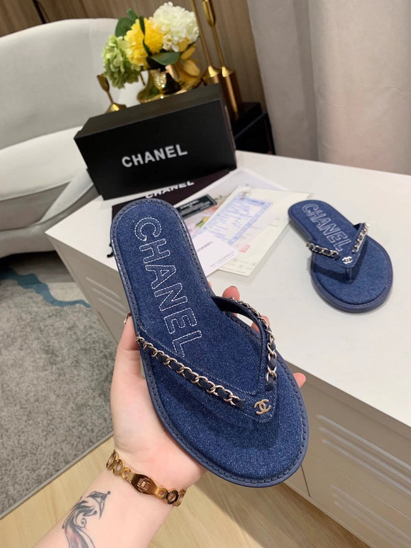 CC Chaîne Maillon String Plat Jean Bleu Foncé 696738