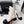 CC 26s Bottine Noir Blanc Cuir Laine