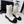 CC 26s Bottine Noir Blanc Cuir Laine