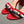 GG 26s Horsebit Sandals 8cm Red Leather Canvas 926699