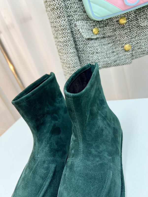 TR 26s Zipped Boot Flat Emerald Suede 146490